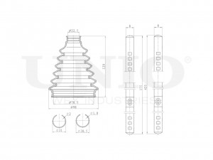 Пыльник ШРУСа (к-т) DUC-30051K UNIO
