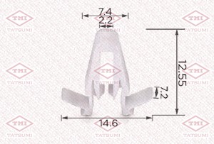 TOYOTA Клипса обшивки задней двери TJB1430 TATSUMI