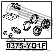 Ремкомплект передн суппорта HONDA MDX YD1 2001-2006 0375-YD1F 0375-YD1F FEBEST