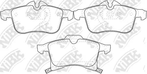 Колодки тормозные OPEL Astra G,H,Zafira A передние (4шт.) NIBK PN0355 NIBK