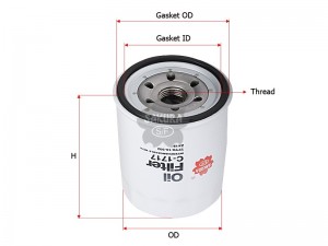 Фильтр масляный (элемент) ISUZU ELF C1717 C1717 SAKURA