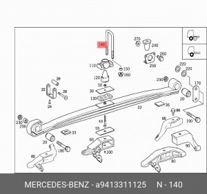 MERCEDES BENZ TRUCK ACTROS MP3 (2008>) A9413311125 MERCEDES BENZ