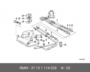 Шайба BMW тормозной системы OE 37 13 1 114 028 BMW