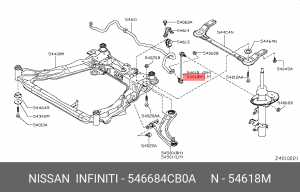 тяга стабилизатора переднего левая!\ Nissan Qashqai 07> 54668-4CB0A NISSAN