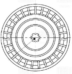 Ролик привод. ремня для а/м BMW 5 F10 (10-)/G30(17) 2.0d [B47B20] (опор.) (CM 57 CM5707 TRIALLI