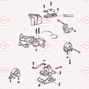 Опора двигателя правая TOYOTA Camry/Vista 90- TEG1222 TEG1222 TATSUMI