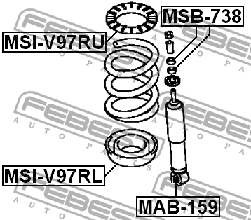 Проставка пружины нижняя MSI-V97RL MSI-V97RL FEBEST