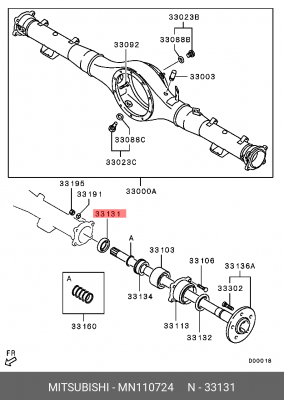 Сальник полуоси MITSUBISHI MN110724 MN110724 MITSUBISHI