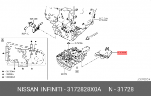 Фильтр АКПП NISSAN Qashqai (J11) 2013- mot.2,0L NISSAN 31728-28X0A 31728-28X0A NISSAN