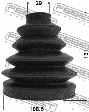 Пыльник ШРУСа внешний TOYOTA LAND CRUISER 100 HDJ101/UZJ100 1998-2007 0117-074 0117-074 FEBEST