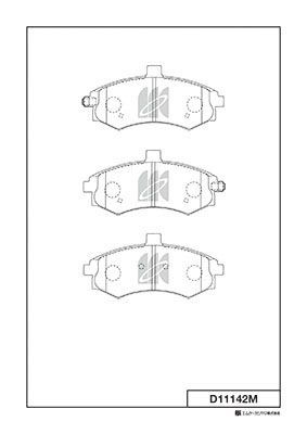 Колодки тормозные дисковые D11142M D11142M MK KASHIYAMA
