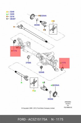 Ford USA,Сальник AC3Z-1S175-A AC3Z1S175A FORD