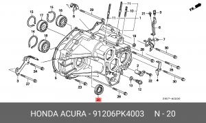 Сальник HONDA Accord,Odyssey,Prelude дифференциала АКПП OE 91206PK4003 HONDA