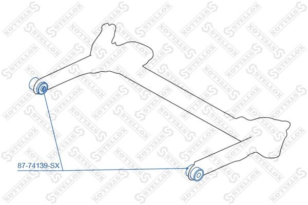 сайлентблок зад. балки!\ Nissan Primastar all 02> 87-74139-SX STELLOX