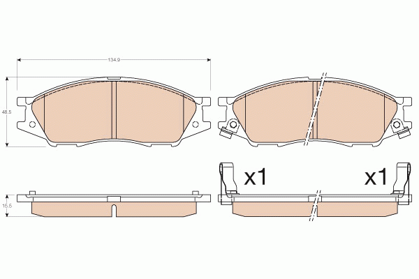 Колодки передние NISSAN ALMERA CLASSIC GDB3563 GDB3563 TRW