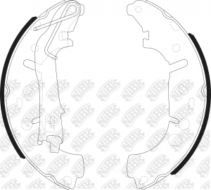Колодки тормозные OPEL Corsa D (06-) FIAT Grande Punto (05-) задние барабанные ( FN0624 NIBK
