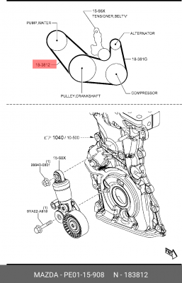 MAZDA CX 5 (2012>) / 6 (GJ) (2013-2016) PE01-15-908 MAZDA