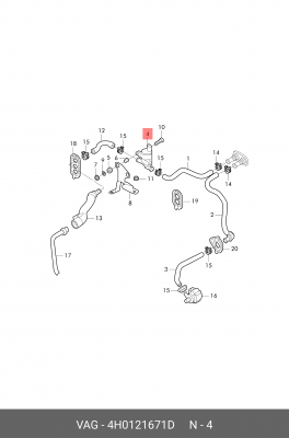 AUDI A7 (4G8) (2011-2018) 4H0 121 671 D VAG