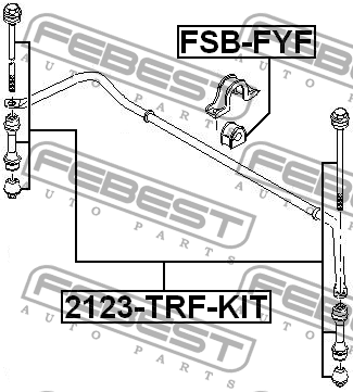 втулка стабилизатора переднего! d23\ Ford Transit 2.0-2.4 00> FSB-FYF FEBEST