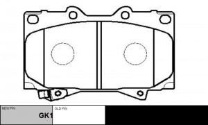 Колодки тормозные дисковые TOYOTA LAND CRUISER 4.2D 9098/4.2D/4.7 98 (нов арт GK CKT-29 CTR