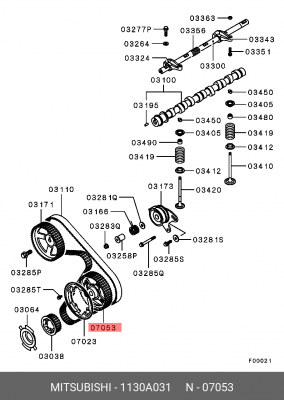 шестерня ТНВД!\Mitsubishi Pajero Sport 12> 1130A031 MITSUBISHI
