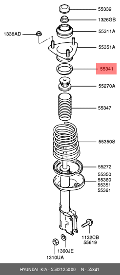 Наружная резинка опорной чашки 5532125000 HYUNDAI KIA