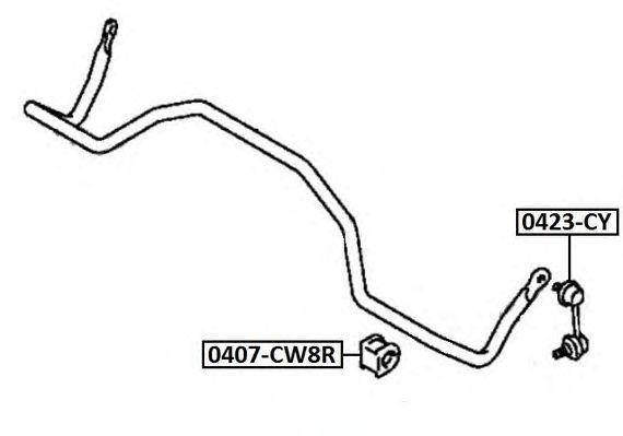 ВТУЛКА ЗАДНЕГО СТАБИЛИЗАТОРА D20 MITSUBISHI 0407CW8R 0407-CW8R ASVA