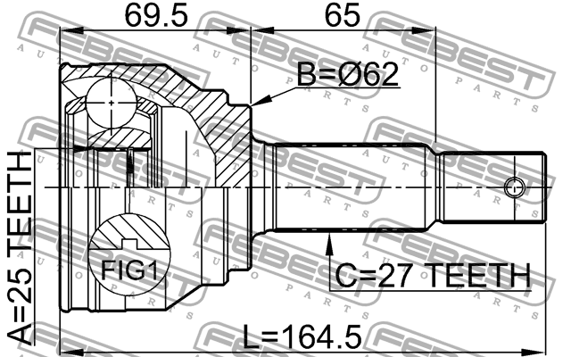 ШРУС 2210-NSP27A48 2210-NSP27A48 FEBEST