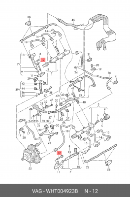 БОЛТ КРЕПЛЕНИЯ ФОРСУНКИ WHT004923B WHT 004 923 B VAG