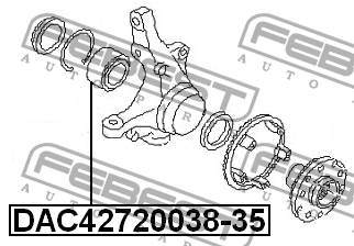 Подшипник ступицы DAC42720038-35 DAC42720038-35 FEBEST