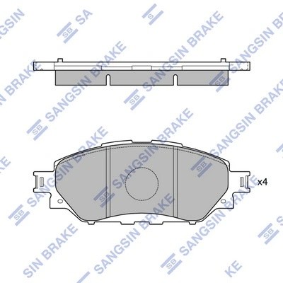 Колодки передние TOYOTA HILUX 15- SP4243 SP4243 SANGSIN
