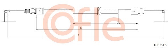 трос ручника л.+п.!L=817/715\ MB M-Class 3.2 05> 92109515 COFLE
