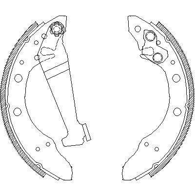 Колодки барабанные Audi 80 89-94, VW Golf III 91-97 404601 REMSA