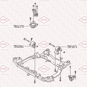 Опора двигателя правая HYUNDAI i30 07- TEG1170 TEG1170 TATSUMI
