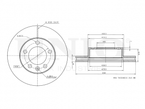 Диск тормозной передний BRD-20471 UNIO