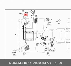 ШТЕКЕР (A0205451726) A0205451726 MERCEDES BENZ