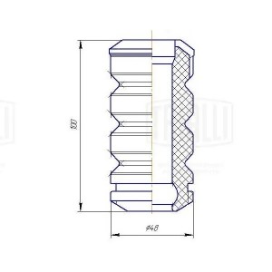 Отбойник стойки для а/м ВАЗ 1118 передней с пыльником "TRIALLI" BCS 0136 TRIALLI