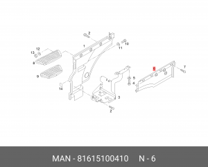 Удлинение крыльев справа F99L-R40/41 MAN 81615100410 MAN
