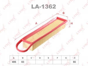 Фильтр воздушный LA-1362 LYNXAUTO