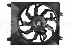 Э/вентилятор охл. с кожухом для а/м Hyundai Santa Fe II (06-) 2.2СRDi/2.7i LFK08 LFK08B2 LUZAR