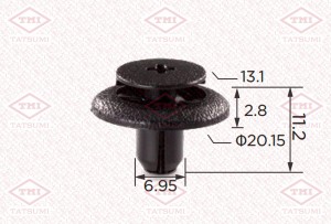 Клипса автомобильная [упаковка 10 штук] TJB1715 TJB1715 TATSUMI