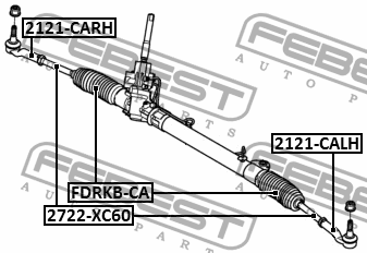 ТЯГА РУЛЕВАЯ подходит для VOLVO S60 II 2010-2018 2722-XC60 2722-XC60 FEBEST