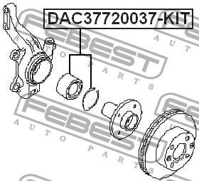 Подшипник ступицы DAC37720037-KIT DAC37720037-KIT FEBEST