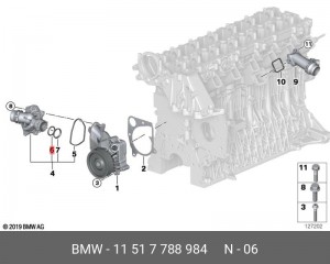 кольцо круглого сечения!\BMW E87/46/90/39/60/38/65/63/53/70 11 51 7 788 984 BMW