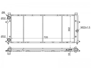 Радиатор VW TRANSPORTER T4 1.81.9D2.02.4D2.5  1990-2003(трубчатый) SGVW00T4 SGVW00T4 SAT