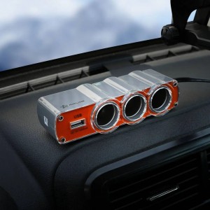 Прикуриватель-разветвитель на 3 гнезда + USB ASP-3U-03 ASP-3U-03 AIRLINE