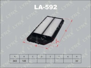 фильтр воздушный!\ Honda Accord 2.0/2.4 03> LA-592 LYNXAUTO