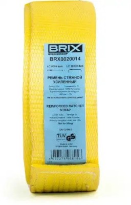 ремень стяжной! 10м 20т Power Lash с храповиком и крюками\ BRX0020014 BRIX