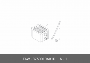 Спираль подогрева воздуха (4180,4250,3310) 3750010A81D FAW