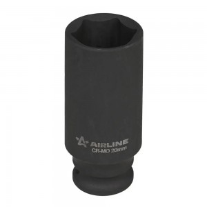 Головка ударная торцевая глубокая 3/8 DR шестигранная 20 мм L=65 мм (ATAS333) ATAS333 AIRLINE